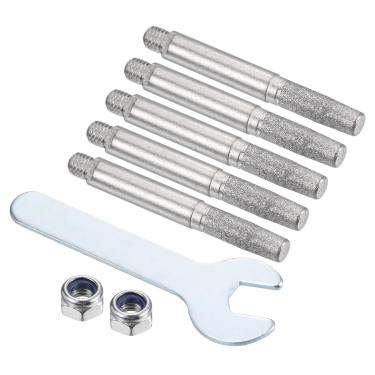 Imagem de PATIKIL Afiador de motosserra diamante de 7/81 cm, pacote com 5 ferramentas de lixa de polimento para motosserra manual, prata