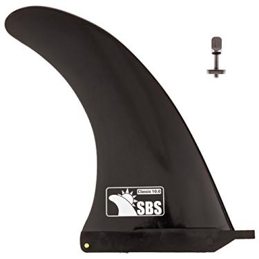Imagem de SBS 25,4 cm Surf & SUP Fin – Sem parafuso de barbatana de ferramenta – 25,4 cm de quilha central para longboard, prancha de surf e prancha