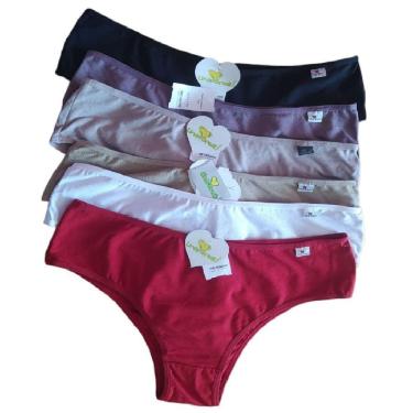 Imagem de Calcinha Linda Brasil Plus Size Elastico Embutido 2513 Básico C/6