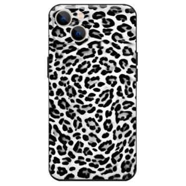 Imagem de Berkin Arts Capa de silicone compatível com iPhone 13 Mini, estampa de leopardo, animal preto, estampa legal para homens