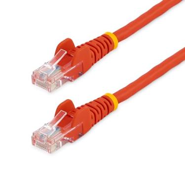 Imagem de StarTech. Cabo RJ45 UTP vermelho de 7,6 m Cat5e Snagless – Cabo de patch de 7,6 m – Cabo de patch Ethernet – Cabo RJ45 macho para macho Cat 5e (45PATCH25RD)