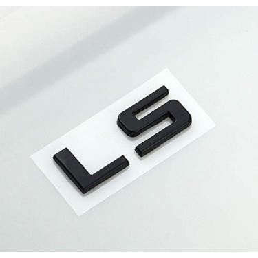 Imagem de 1 peça de substituição para placa de identificação LS emblema 3D para Chevrolet Silverado Tahoe Suburban 2007-2013 (preto brilhante)
