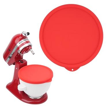 Imagem de LUVCOSY Tampa de silicone para tigela de sorvete Kitchenaid de 2 litros, capas de silicone para acessório de tigela de freezer KitchenAid, seguro para lava-louças e freezer (recipiente não incluído)