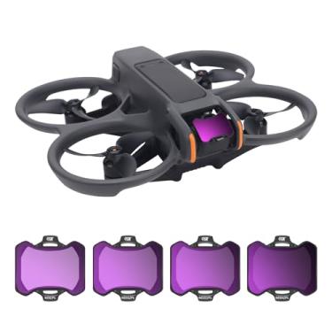 Imagem de CQT Conjunto de filtros de lentes Avata 2 NDPL, lentes de câmera com filtro ND multi-revestidas para acessórios DJI Avata 2 FPV Drone (pacote com 4 (ND8PL ND16PL ND32PL ND64PL))