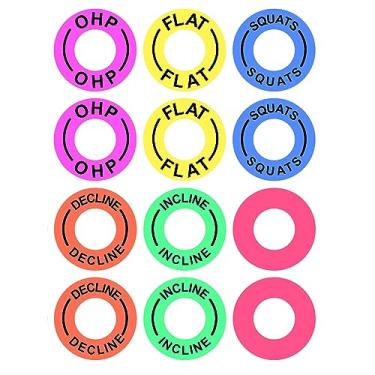 Imagem de 1,5 polegadas Power Squat Rack Barbell Marcadores de Posição Magnética Lembretes Etiquetas para Ginásio Doméstico e Garagem Ginásios - Anéis Identificadores de Ímãs de Rack de Agachamento para supino,