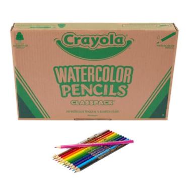 Imagem de Crayola Classpack Watercolor Pencils, 240ct, 20 each of 12 Colors, Great for Classroom, Educational, Art Tools