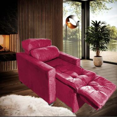 Imagem de Poltrona do Papai Retrátil e Reclinável Madri Vermelho	