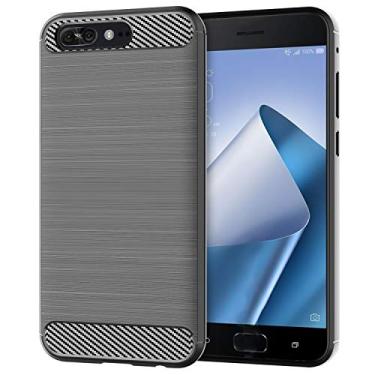 Imagem de NEKOYA Capa ASUS ZenFone 4 Pro, com sensação suave, proteção total, anti-arranhões e impressões digitais + capa resistente a arranhões para celular ASUS ZenFone 4 Pro Cinza