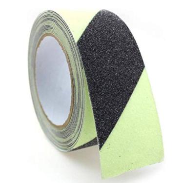 Imagem de Fita Antiderrapante Refletiva 5 Metros Neon Fluorescente Escada Chao Degraus Antiqueda