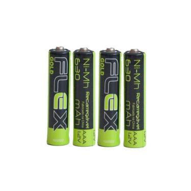 Imagem de Pilha Recarregável Flex, Aaa, Ni-Mh, 630Mah, Blister Com 4 Unidades -