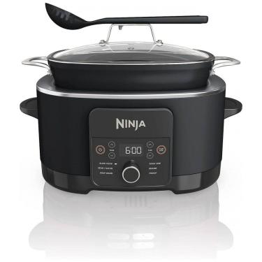 Imagem de Panela Elétrica Multifuncional 8 Litros 6 em 1 com Tampa de Vidro e Colher Integrada, 110V Ninja MC1010, Preta
