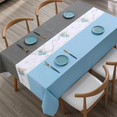 Imagem de Toalha de mesa costurada colorida à prova d'água capa de mesa de jantar festa de casamento toalha de mesa retangular decoração de cozinha para casa, ZBQ8214 (3), 140, 180 cm