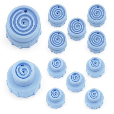 Imagem de Elitzia Beauty Skin Face Care Tools 6 Pcs Small Vortex And 6 Pcs Large Vortex Tips Set Hydro Aqua Peel Water Scrub Silicone Cap Substituição Cabeça Para ET89 ETLB246 ou ETLB248