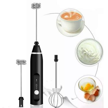 Imagem de Mini Mixer 2 em 1 Portátil Inox Bata Café, Chá e Mais em Qualquer Luga