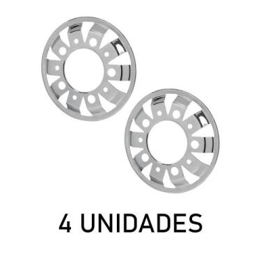 Imagem de Kit Calota Americana Sport Dianteira Pneu s Câmara Aro 22,5 - Fabbof