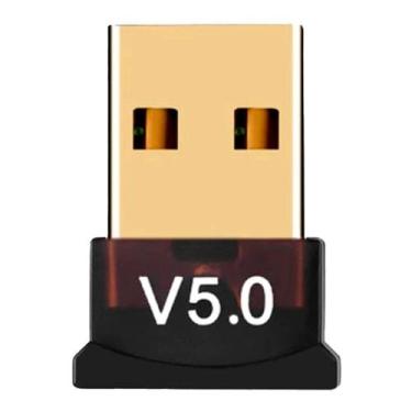 Imagem de Adaptador Bluetooth 5.0 Usb Para Smartphones Tablet Pc Preto - Só Prod