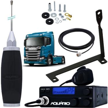 Imagem de Rádio Px 40 Canais RP-40 Antena Maria Mole Inox 2,70m Cabo 5,5m Suport