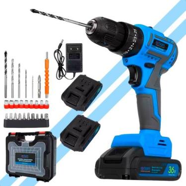 Imagem de Parafusadeira E Furadeira 2em1 36v 2 Baterias Recarregável - Exbom, 12