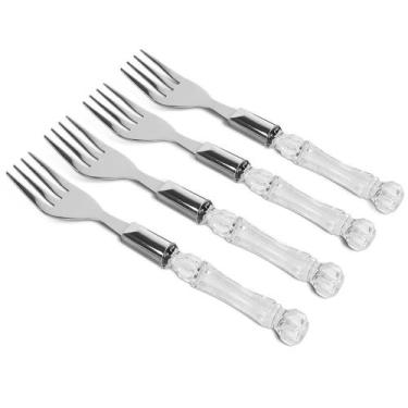 Imagem de Conjunto garfos p/sobremesa 4 peças tasty - cristal - Brinox