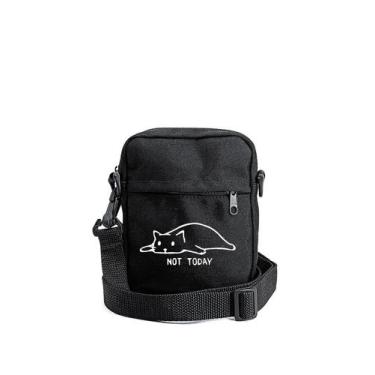 Imagem de Shoulder Bag Cat Not Today Transversal Unisex Mini Masculina e Feminin