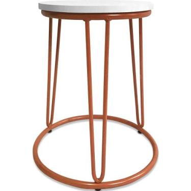 Imagem de Banco Banqueta Baixa Industrial Dinamarca Em Aço Balcão Bar Cozinha Co