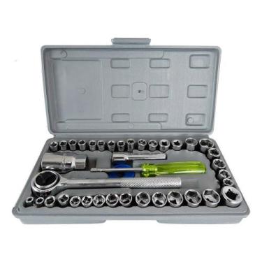 Imagem de Kit Chaves Jogo Catraca Reversível Soquetes 40 Peças Maleta - Aiwa