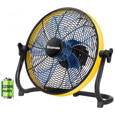 Imagem de Ventilador de Piso Portátil Recarregável, 24V, SMARTELE, Amarelo