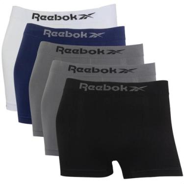 Imagem de Kit 5 Cueca Boxer Reebok Masculina Premium Classic Microfibra, 1branco