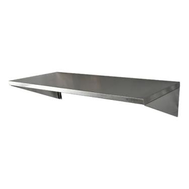 Imagem de Prateleira Aéreo Em Aço Inox C/Mão Francesa 100 Cm X 40 Cm