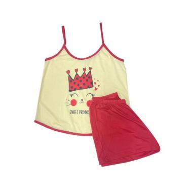 Imagem de Conjunto Pijama Baby Dool Verão Feminino Estampado - Wju Jeans, M, Ver