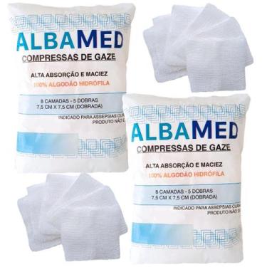 Imagem de Compressa Gaze Curativo Não Estéril 09 11 13 Fios 7,5x7,5cm Pacote 140