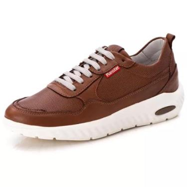 Imagem de Tênis Sneaker Gel Masculino Comfort Ref.: 9001 - Ranster, Caramelo, 42