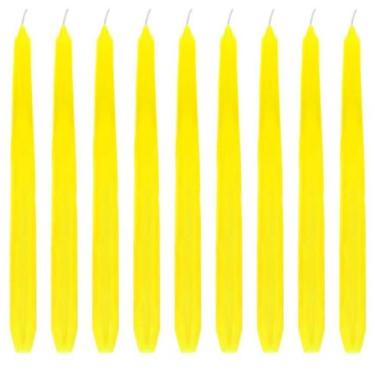 Imagem de Kit 10 Vela Lisa 25 Cm Amarela Decoração Festa Casamento - Velitas (r)
