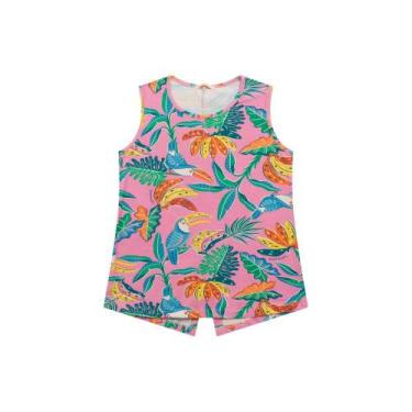 Imagem de Regata Infantil Menina Em Cotton, Detalhes Nas Costas - Rosa - Tupinik