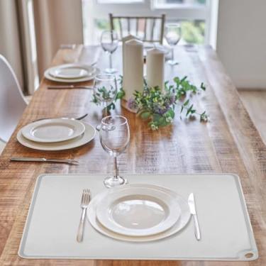 Imagem de Tapete de cozimento cinza - Tapete de silicone de grau alimentar para crianças, jogo americano reutilizável, tapete de bancada de cozinha, almofada de massa com bordas elevadas, tapete de silicone