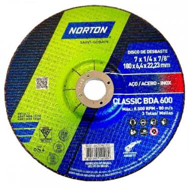 Imagem de Disco Desbaste Norton - 7''X1/4''X7/8'' - Bda 600