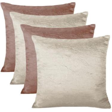 Imagem de Kit Capa de Almofada 04 Peças Cetim Amassadinho - Paulo Cezar Enxovais