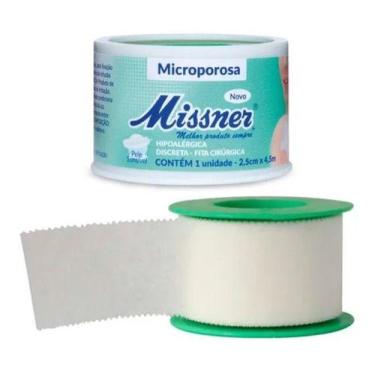 Imagem de Fita Micropore Branco 2,5cm x 4,5m 1 Unidade Missner