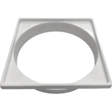 Imagem de Porta Grelha Quadrada Para Caixa Ralo PVC Branco Áreas Banheiros Cozin