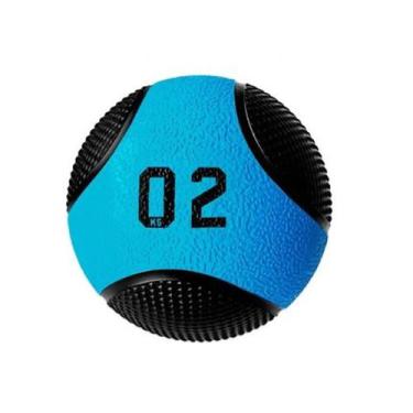 Imagem de Bola Medicine Pro B 2kg LP8112-02 Liveup, Azul, Preto
