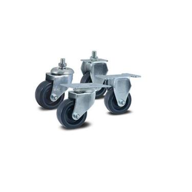 Imagem de Rodizio Gir 3 Placa Freio Roda Pvc Cinza Fp 60kg - Colson - Colson Rod