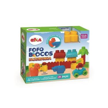 Imagem de Blocos De Montar 25 Peças Fofo Blocos Fazendinha Elka 1093
