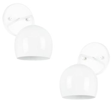 Imagem de Kit 2 Arandela Aluminio Bola Branco 23x25cm - MARRYLUZ