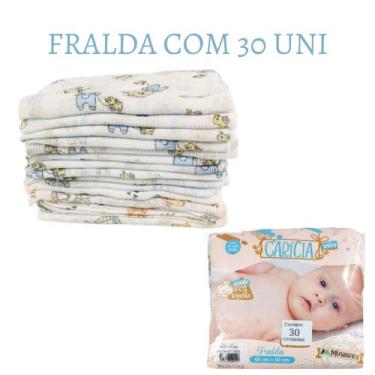Imagem de Fralda de Pano De Bebê 100% Algodão - 30 Unidades Menino - LET BABY BO
