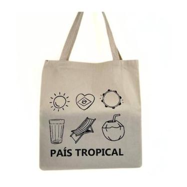 Imagem de Bolsa Ecobag  100% algodão estampa PAÍS TROPICAL - CARIOCA MAIS