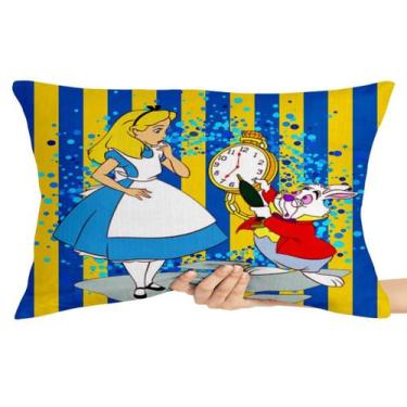 Imagem de Capa Travesseiro fronha com ziper 50x70  Alice e lebre maluca desenho 