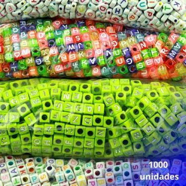 Imagem de Miçangas Para Pulseira - Letras - C/1000 Peças M22- Nybc