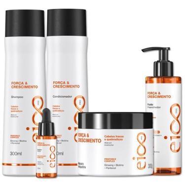 Imagem de Kit Eico Professional Força e Crescimento Shampoo Condicionador Mascar