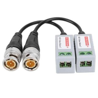 Imagem de Par de Conector Vídeo Balun Câmera HD CVI TVI Analógico CFTV DVR Cabo 