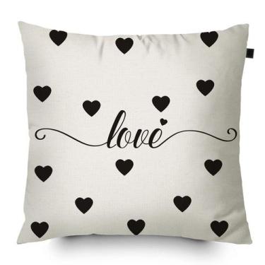 Imagem de Almofada Algodão Estampada 40x40cm Love - FASTLAR